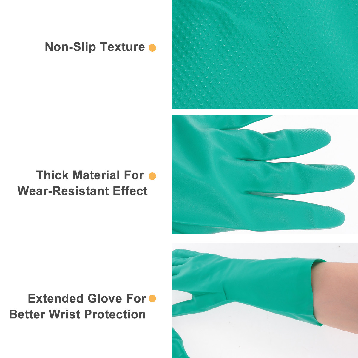 Dish Glove Rubber - 1 пара водонепроницаемых перчаток для мытья